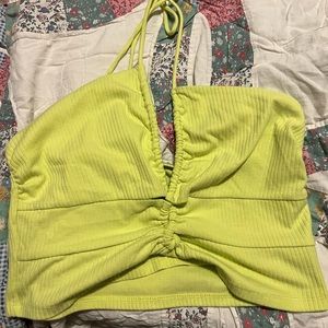NWOT Yellow/Green Going Out Top